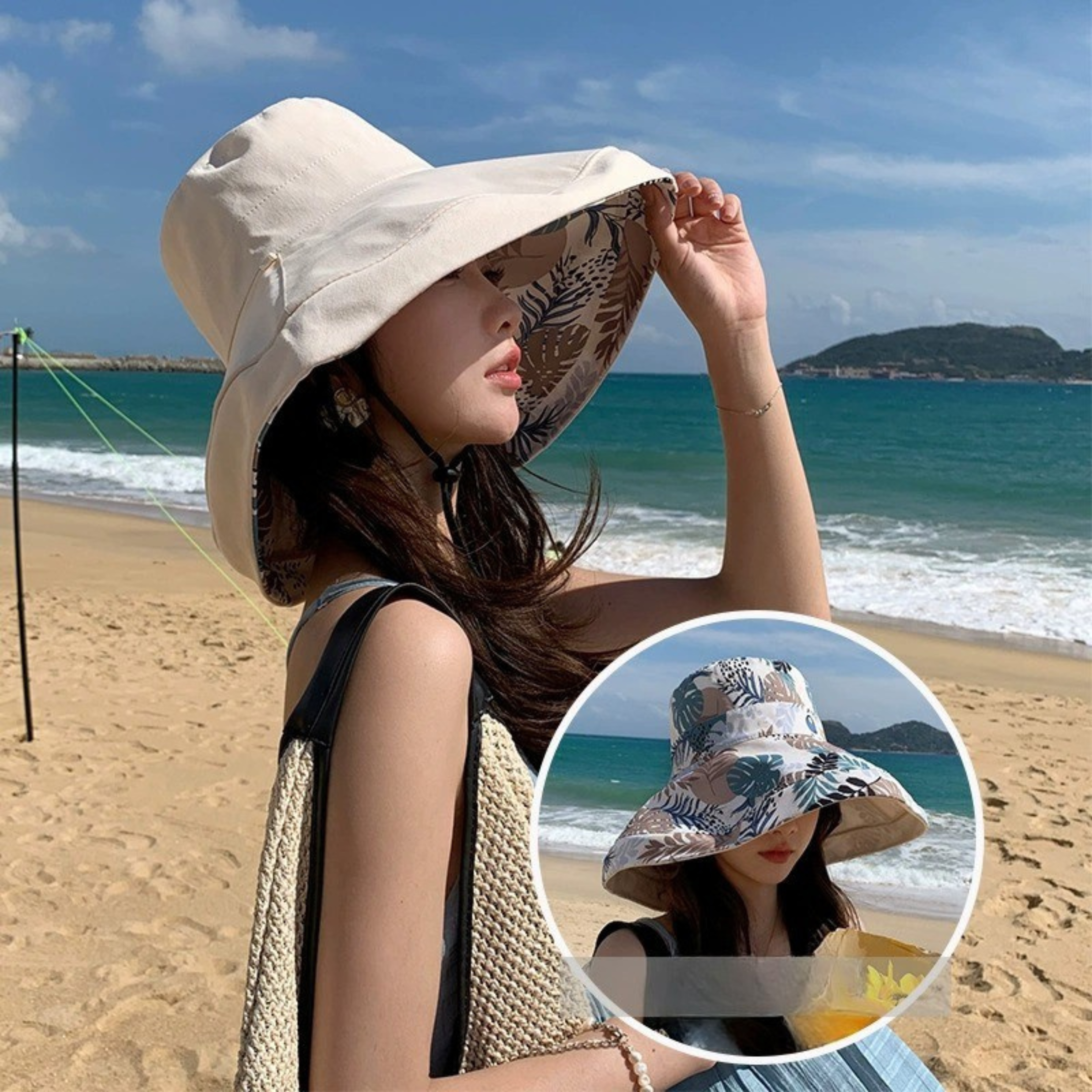 Sombrero de playa Reversible