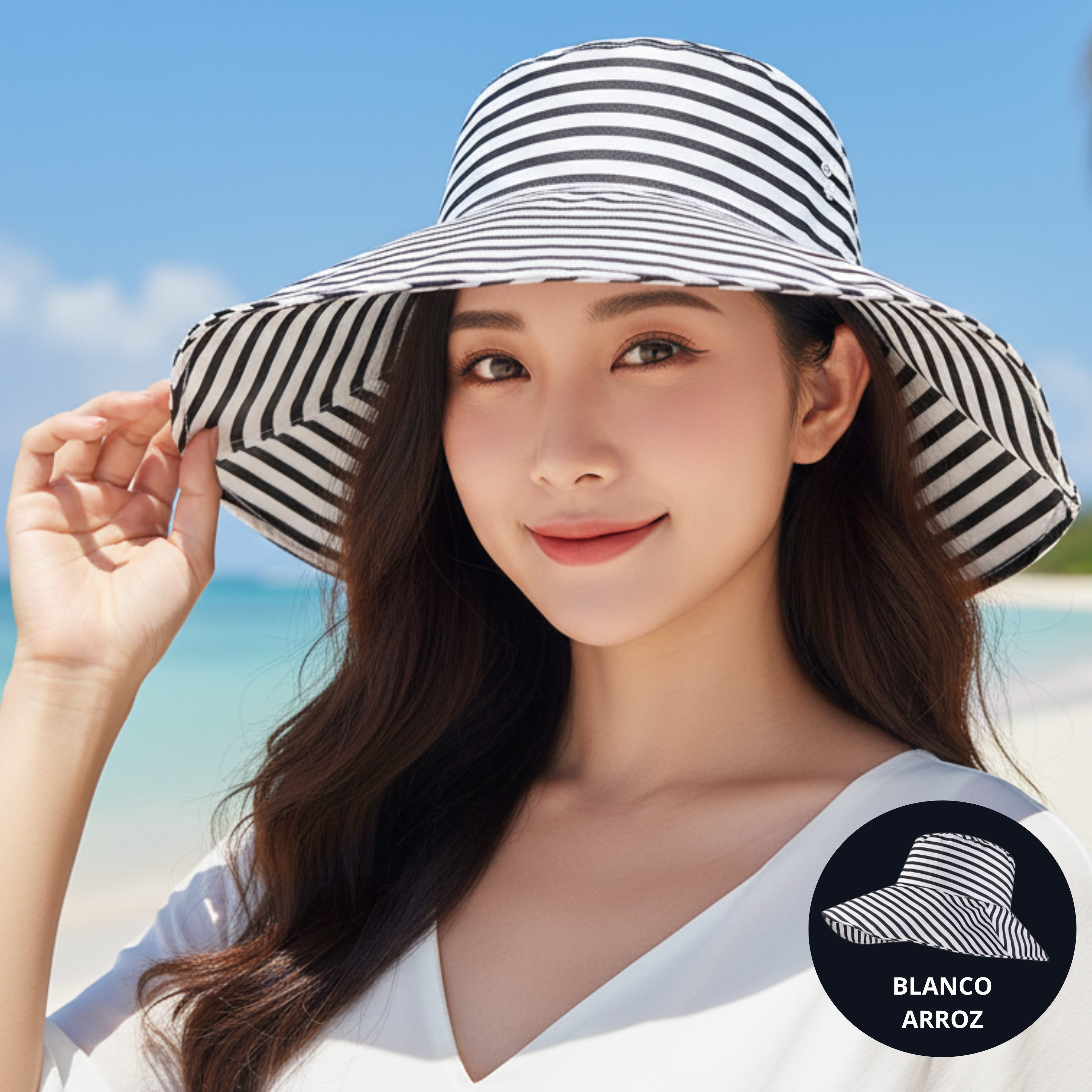 Sombrero de ala ancha para mujer