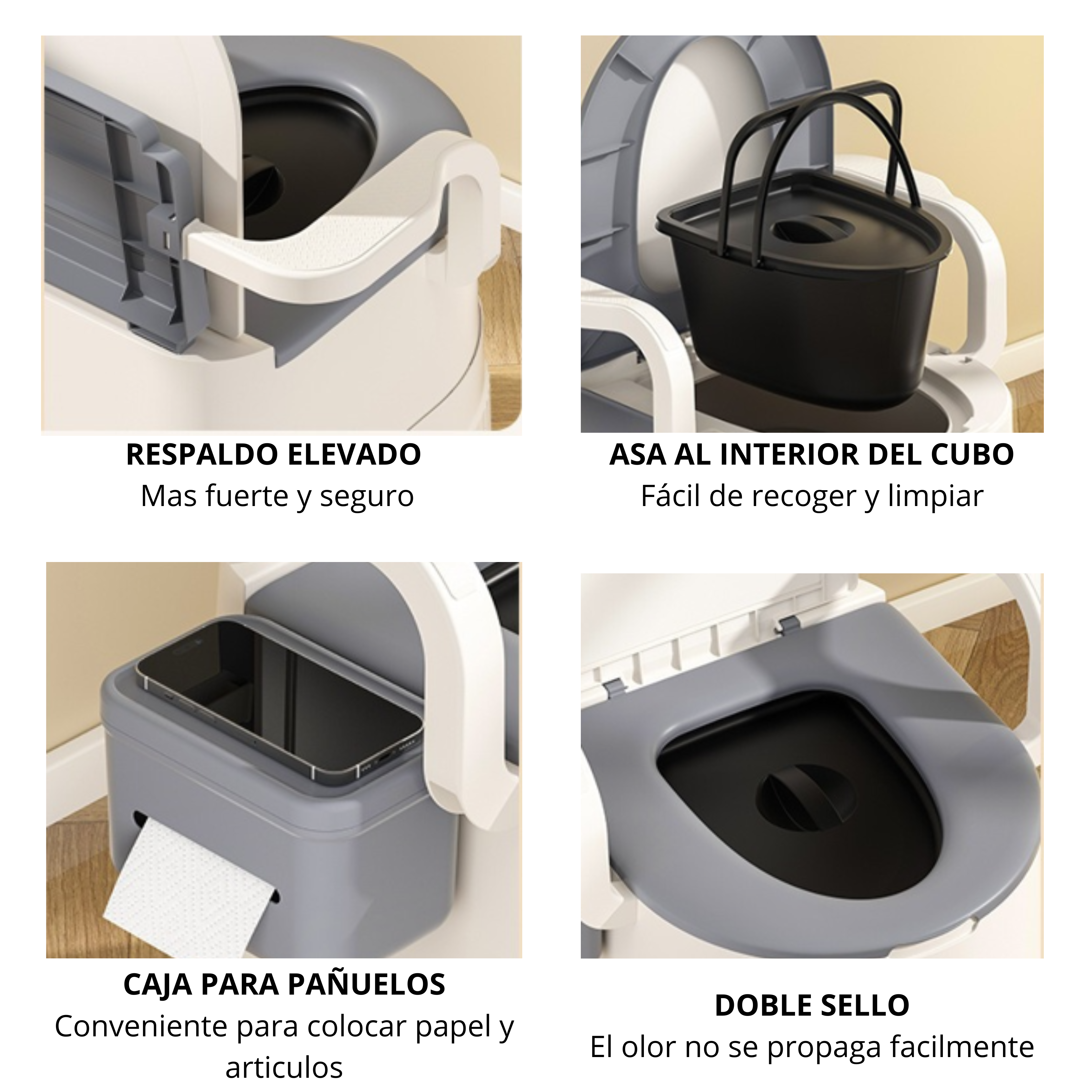 Inodoro portátil adulto mayor