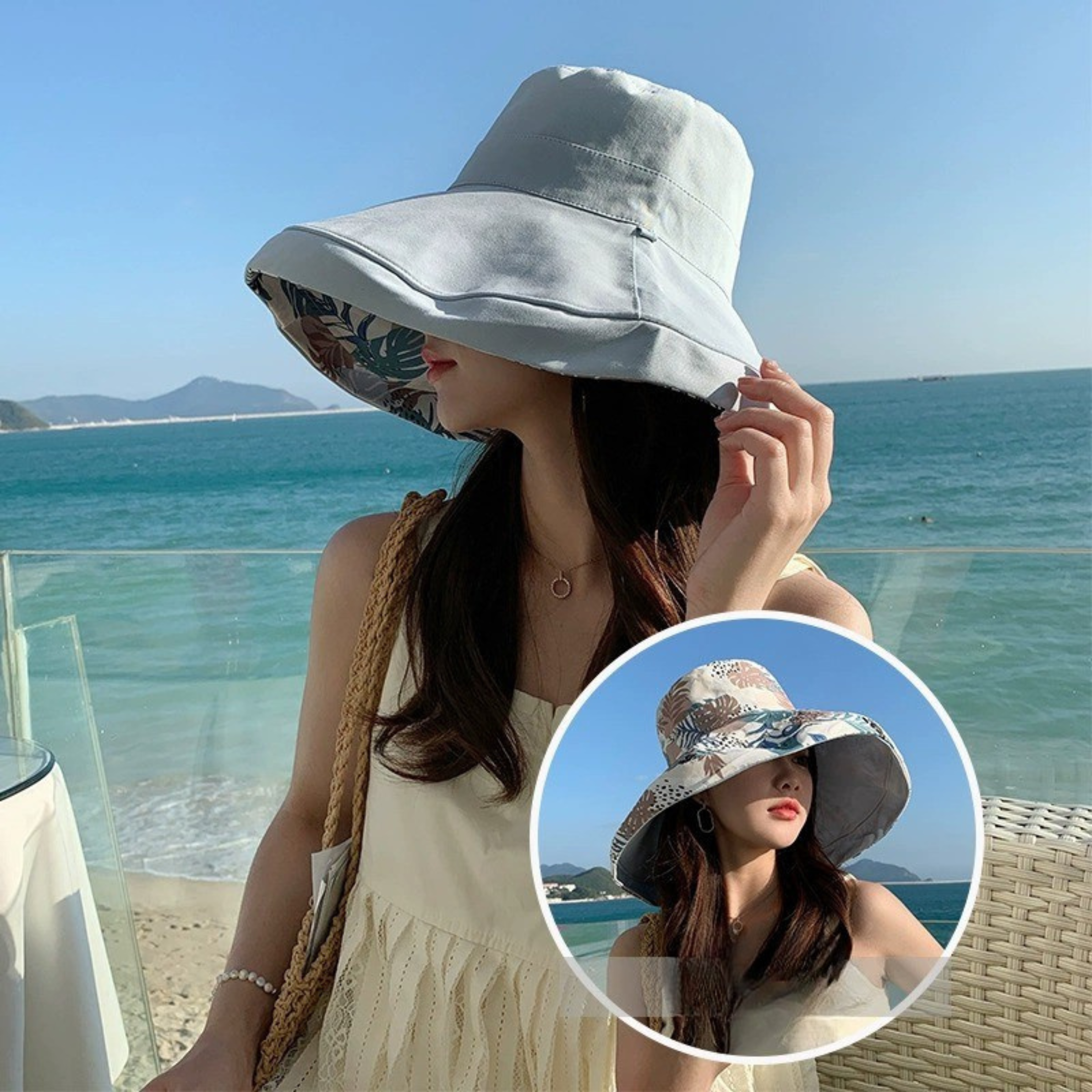 Sombrero de playa Reversible