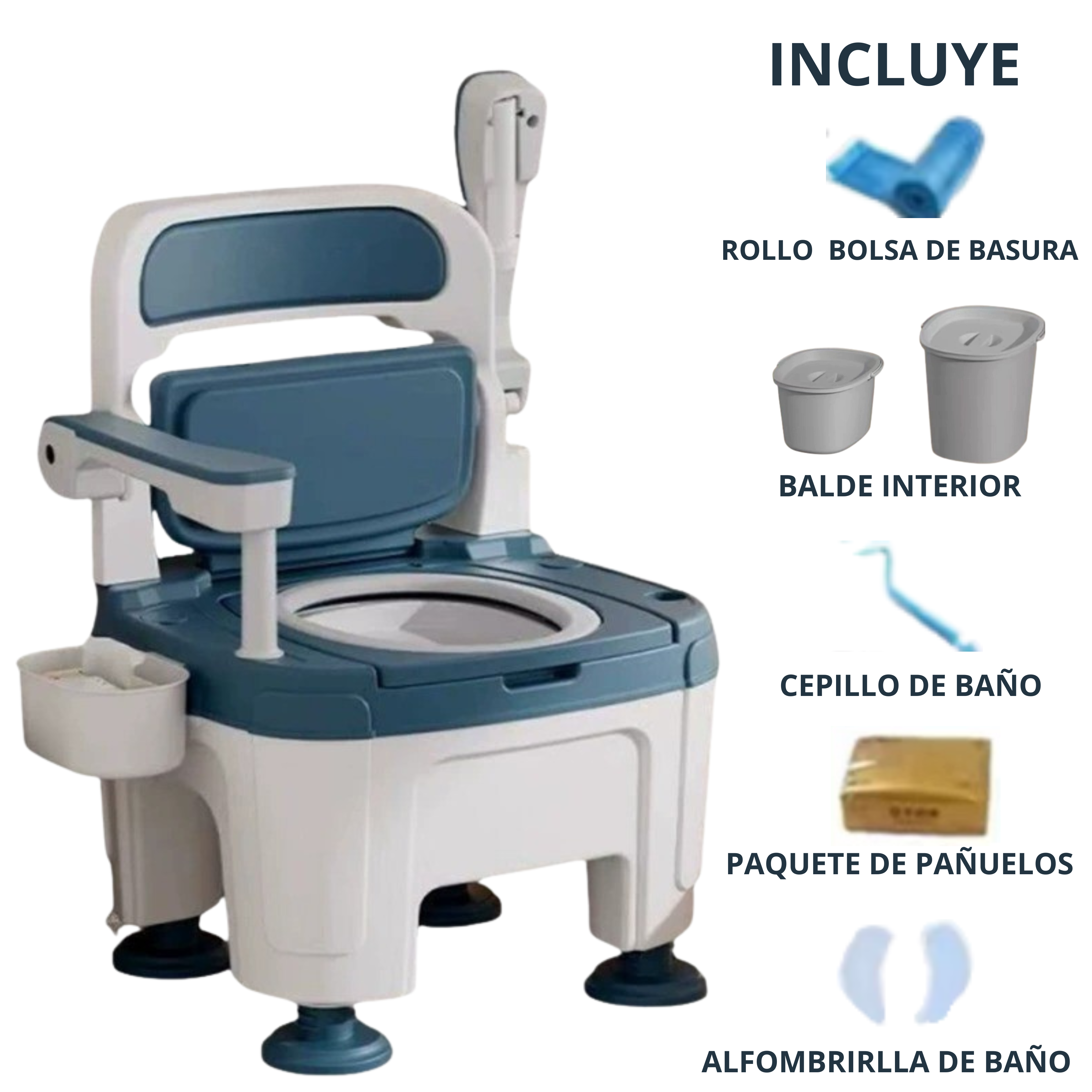 Inodoro portátil adulto mayor