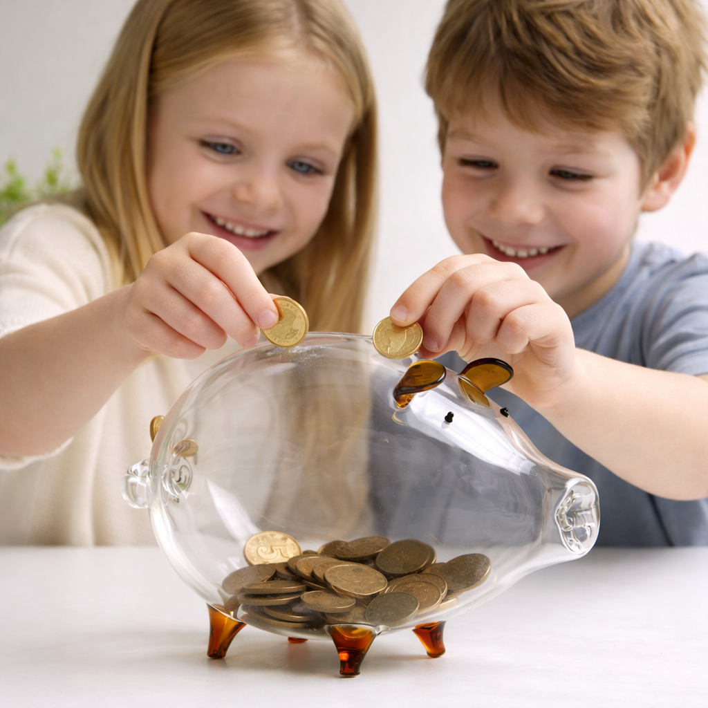 Alcancia de Vidrio de Cerdito