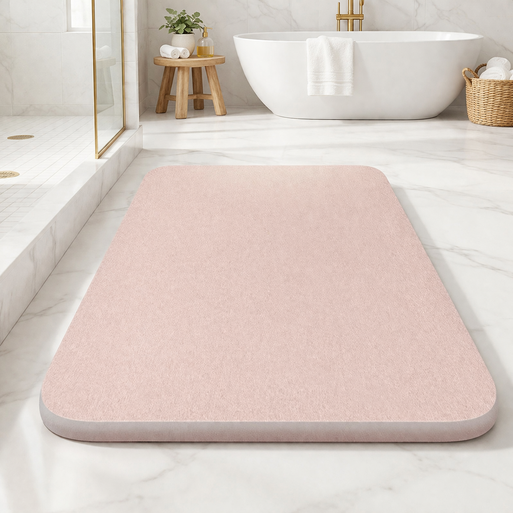 Alfombra de piedra diatomita para baño