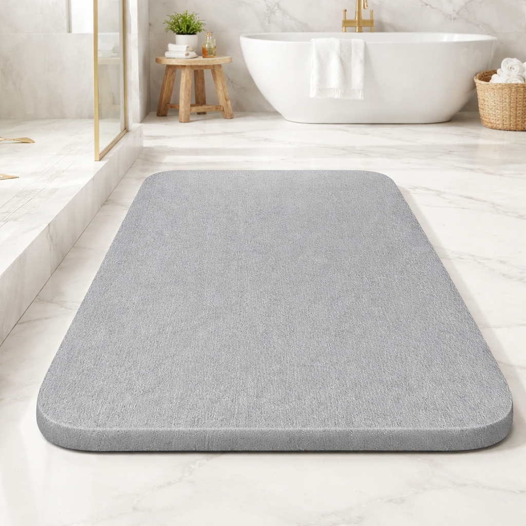 Alfombra de piedra diatomita para baño