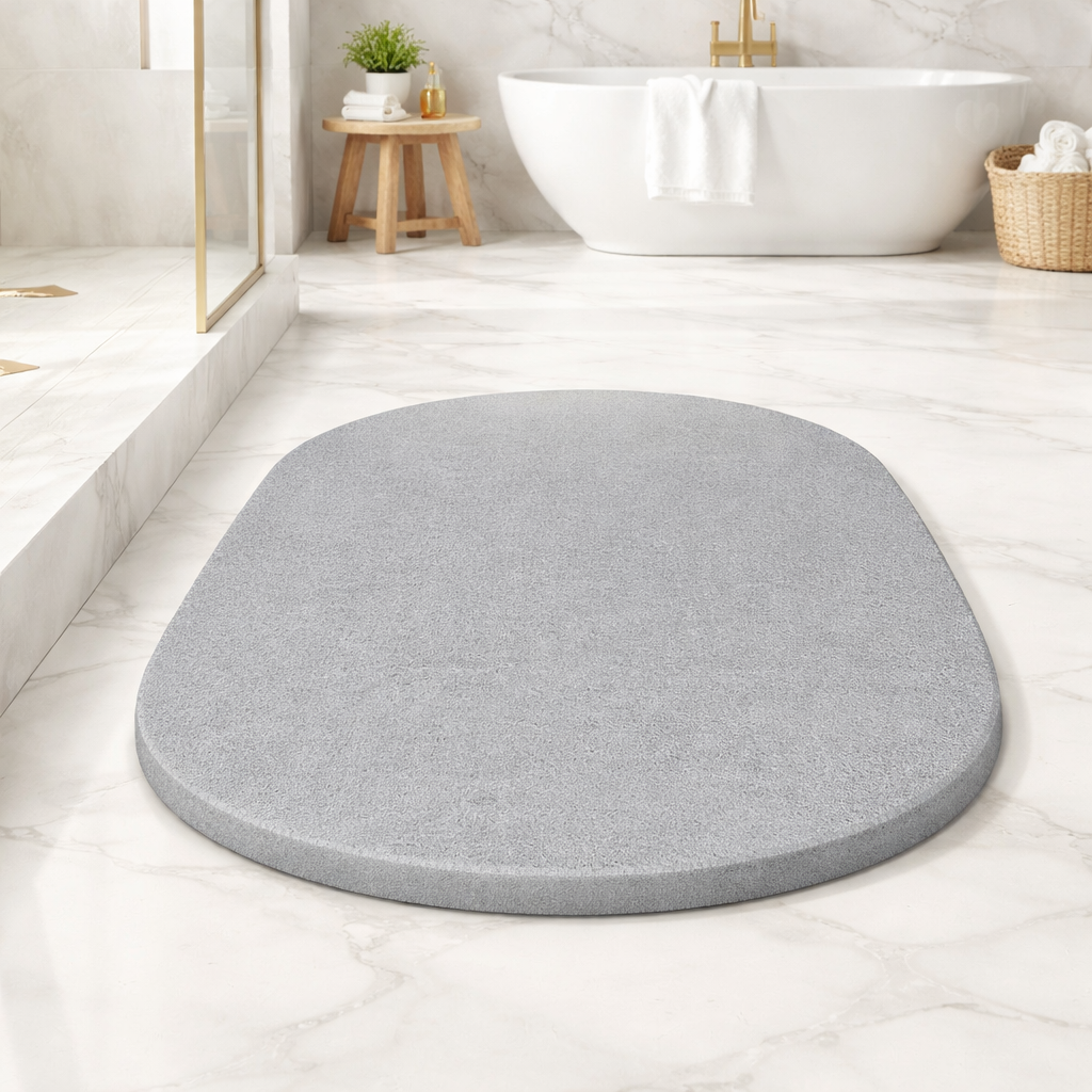 Alfombra de piedra diatomita para baño