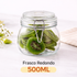 Frasco Hermético de Vidrio Transparente