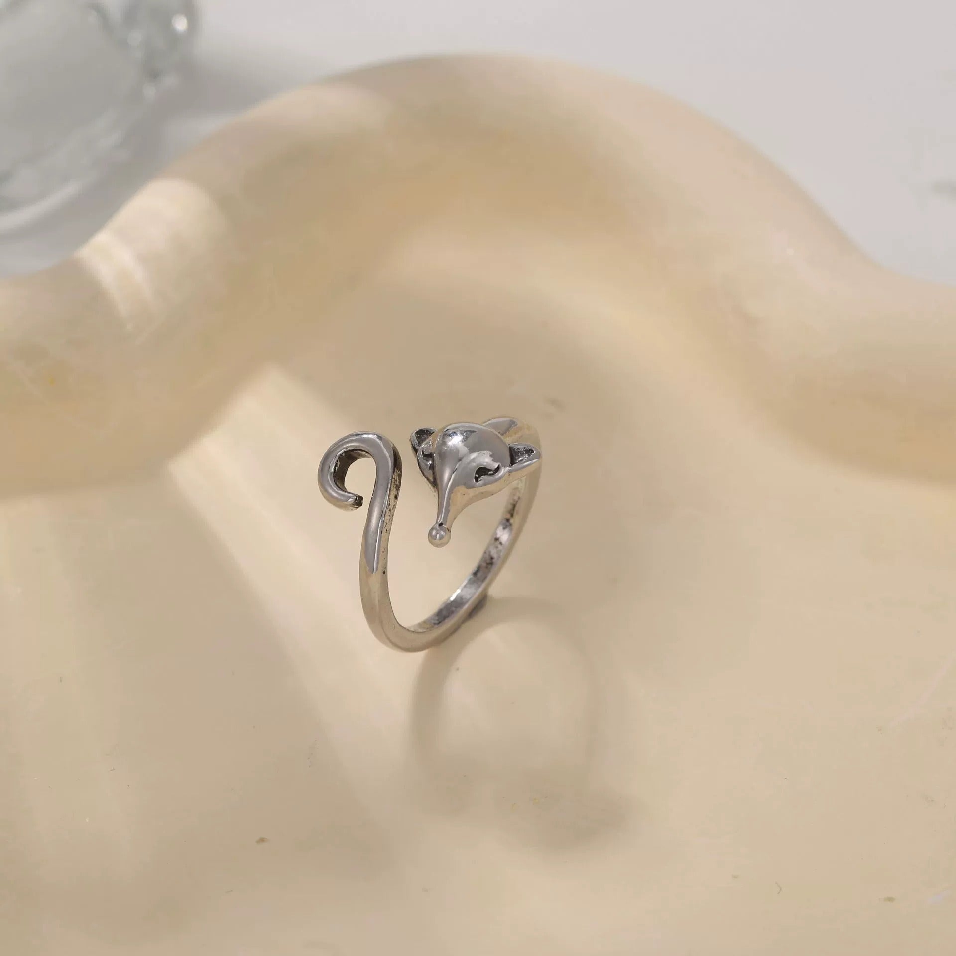 Anillo abierto, ajustable para dama