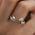 Anillo abierto, ajustable para dama