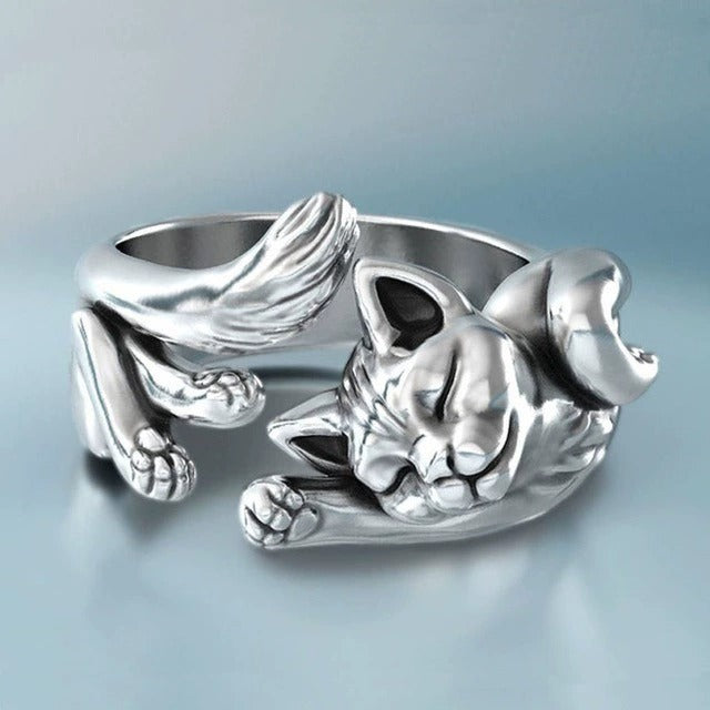 Anillo abierto, ajustable para dama